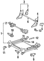 7201250051 - Body: Seat Adjust Assembly for Lexus: LS400 Image