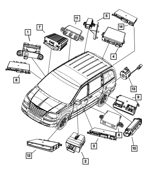 Keys, Modules and Engine Controllers for 2008 Dodge Grand Caravan #0