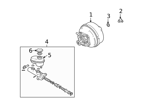 Master Cylinder - Components On Dash Panel for 2009 Cadillac STS #0