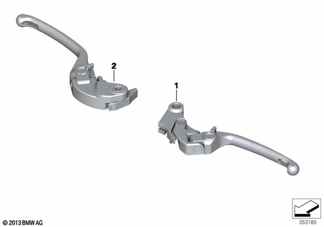77228537510 - Ergonomics &amp; Comfort: Hp Parking Brake Lever, Folding for BMW-Motorrad Image