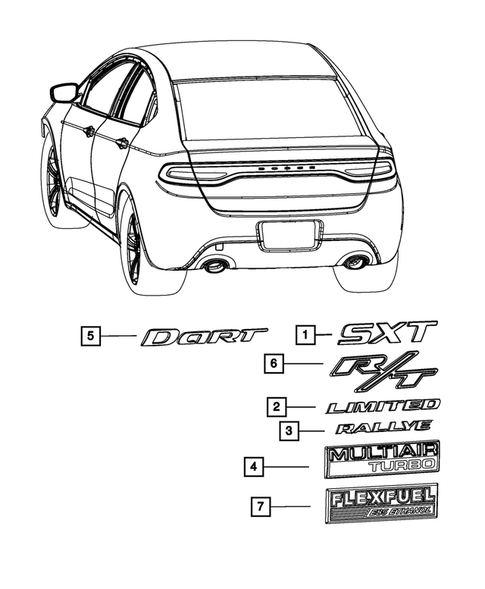 Nameplates for 2013 Dodge Dart #0