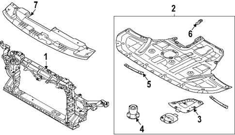 Radiator Support for 2024 Hyundai Sonata #0