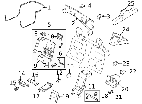 Interior Trim - Convertible Top for 2010 Audi TT Quattro #0