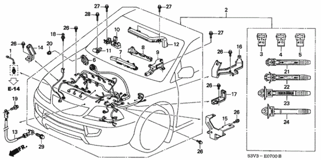 Engine Wire Harness (1) for 2002 Acura MDX #0