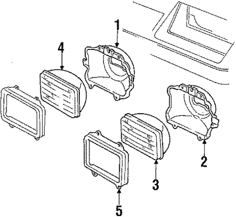 Headlamp Components for 1984 Dodge Daytona #0