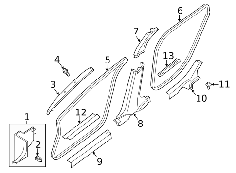 Interior Trim - Pillars for 2015 Nissan Altima #0