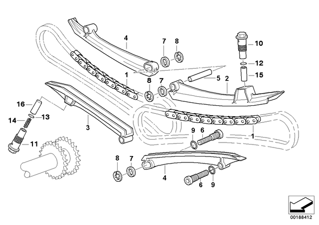 11317694427 - Engine: Timing Chain -  for BMW-Motorrad Image