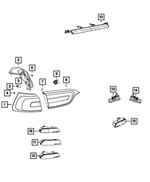 68233206AA - Electrical: Tail Lamp Flange And Pad, Right for Mopar Image image