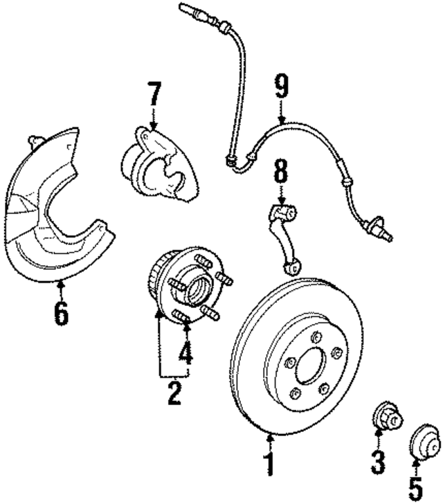1W7Z2078AA - Brakes: Brake Hose for Ford Image
