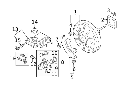 Master Cylinder - Components On Dash Panel for 2020 Volkswagen Golf #0