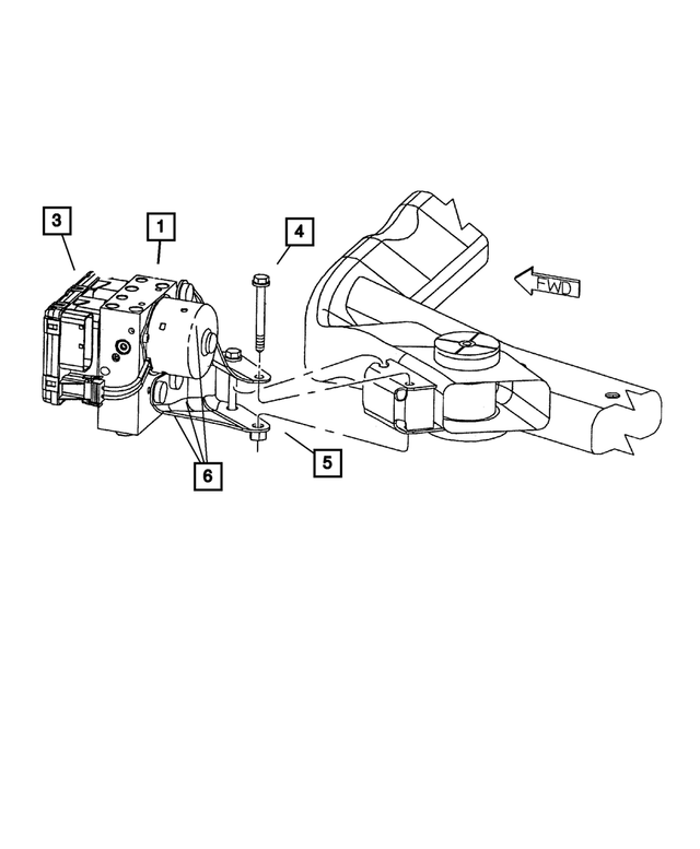 5093809AA - Service Brakes: Anti-lock Brake System Module for Mopar Image