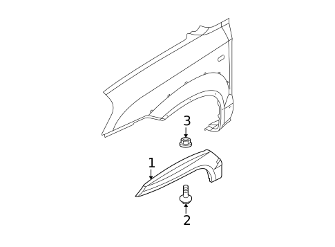 Exterior Trim - Fender for 2009 Kia Sportage #0