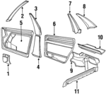 441867270B7XY - Body: Cowl Trim for Audi: V8 Quattro Image