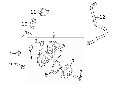 Water Pump & Related Components for 2009 Ford Escape #0