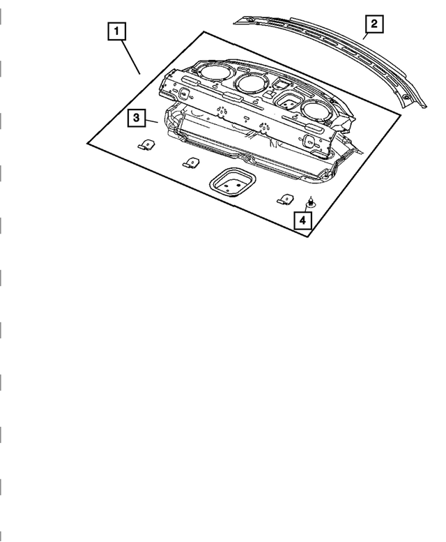 « 68043311AC – Body Sheet Metal Except Doors : Joint De La Caisse Deflecteur, Côté Gauche pour Mopar Image »