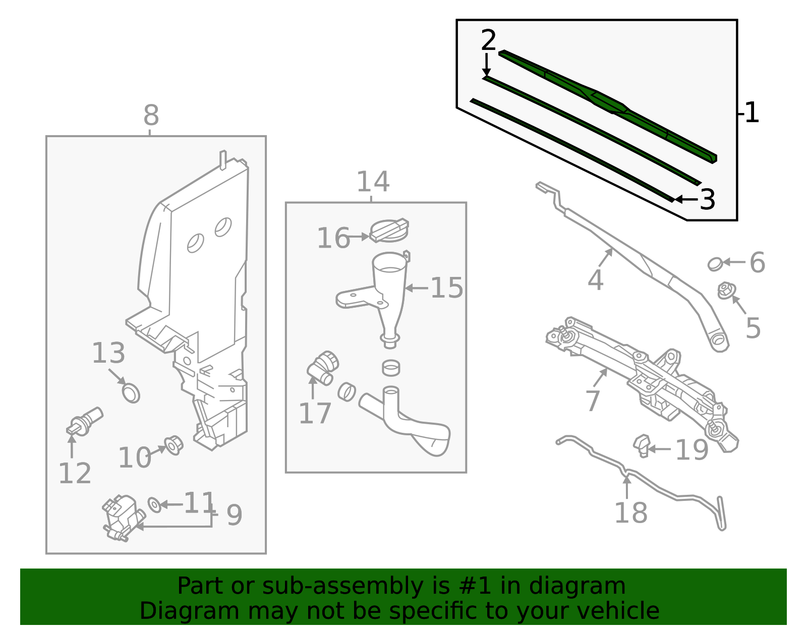 Hyundai - 98350-J7000 - Wiper Blade - 2022-2025 Hyundai | OEM Hyundai ...