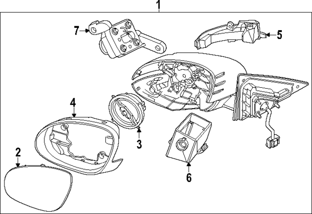 87620CU160 - : Mirror Assembly for Hyundai Image