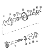 4659626 - Automatic Transaxle 3 Speed: Transfer Gear Shaft for Mopar Image