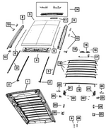 68371795AC - Body Sheet Metal Except Doors: Convertible Top Frame Assembly for Mopar Image