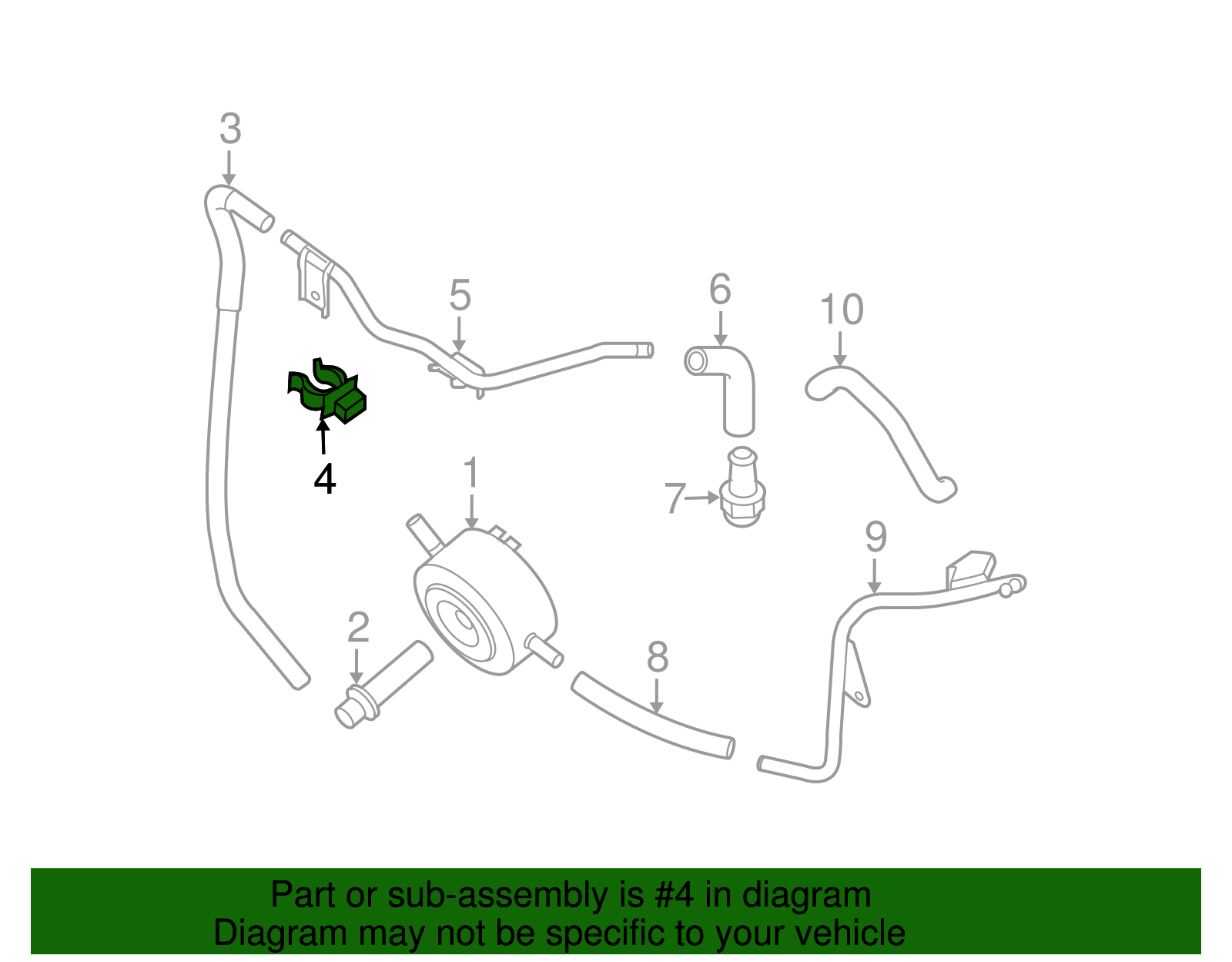 Upper Hose Clip - Nissan (92555-AQ800)