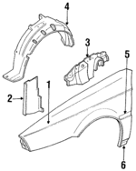 FO2Z16A325A - Body: Splash Shield for Ford Image