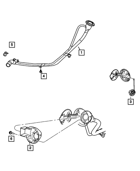 Fuel Tank Filler Tube for 2004 Dodge Durango #0