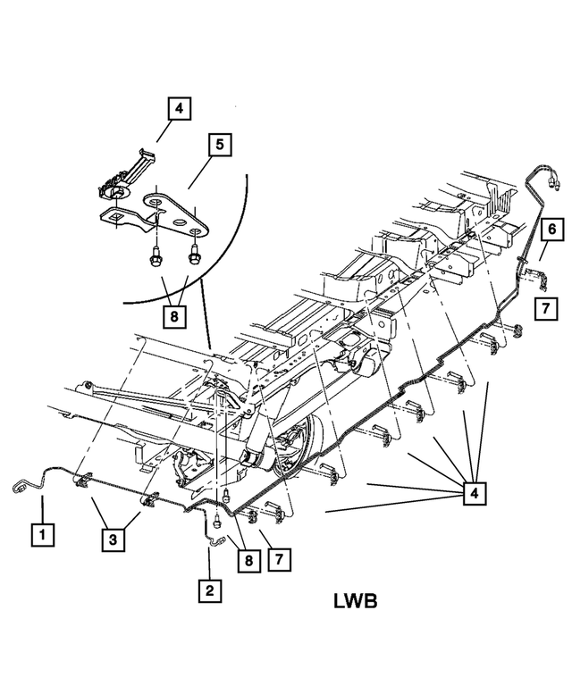 4683511 - Service Brakes: Bracket And Fuel Tube Clip for Mopar Image