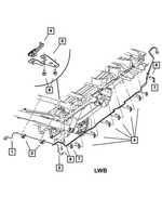 4683919AA - Service Brakes: Tube Bracket for Chrysler: Town &amp; Country | Dodge: Grand Caravan Image