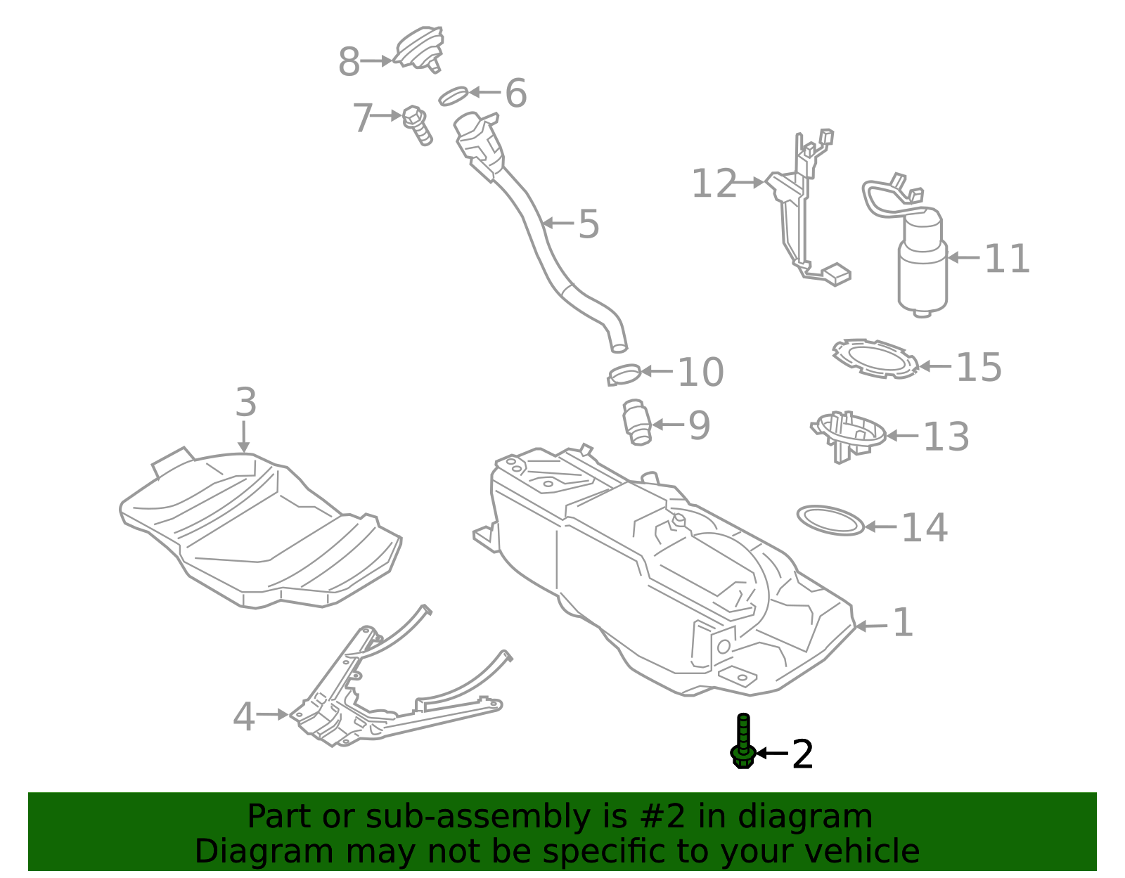 Fuel Tank Strap Bolt - Porsche (N-911-591-01)