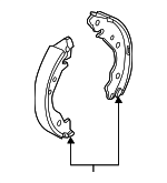 43153SNAA03 - : Brake Shoes for Honda: Civic, Fit, Insight Image