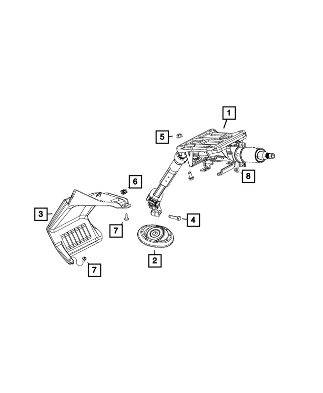 1ZS75LAHAB - Steering: Steering Column Cover for Mopar Image