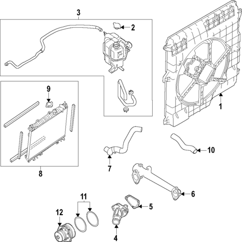 Radiator & Components for 2024 Nissan Frontier #1