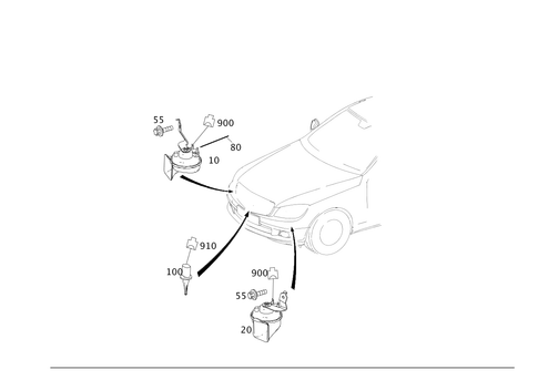 Horn and Outside Temperature Display for 2012 Mercedes-Benz C250 #0