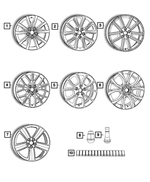 5XK97MALAA - Wheels: Wheel, Alloy for Dodge: Durango | Jeep: Grand Cherokee, Grand Cherokee WK Image
