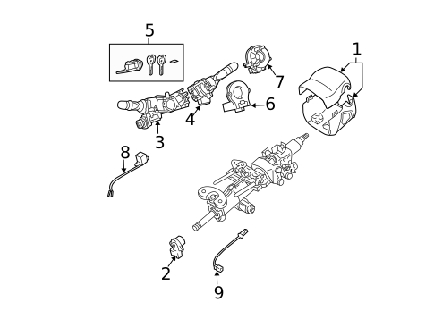 Shroud, Switches & Levers for 2011 Lexus LX570 #1