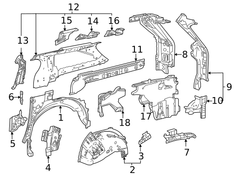 Inner Structure for 2024 Toyota Sienna #0