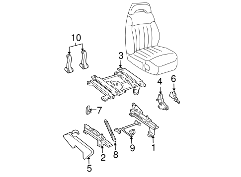 Ricambi Chevrolet Blazer - Parti Sedili E Piantone Sterzo - Modello Z-B0100