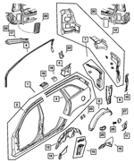 4719938AE - Body Sheet Metal Except Doors: Roof Side Rail, Right for Mopar Image