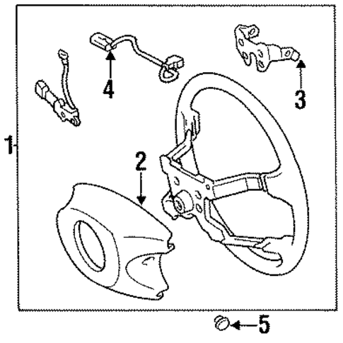 Steering Wheel & Trim for 1994 Toyota Previa #0