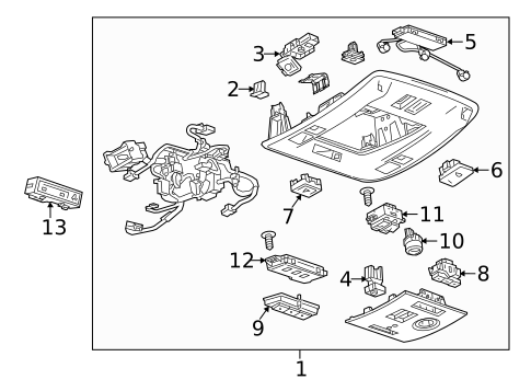 Overhead Console for 2017 Chevrolet Suburban #0