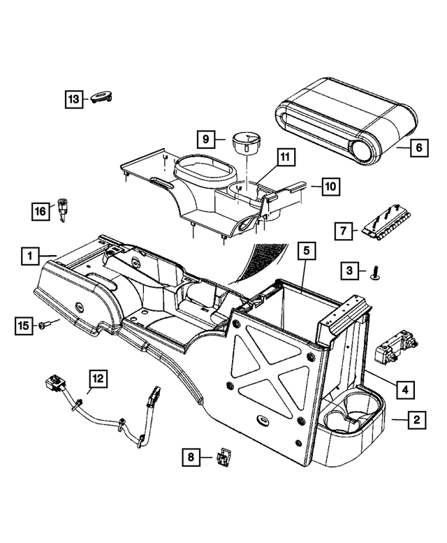 1FH671D5AA - : Console End Cap for Mopar Image