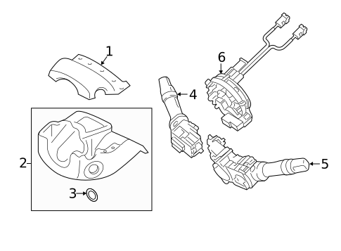 Shroud, Switches & Levers for 2015 Hyundai Sonata #1