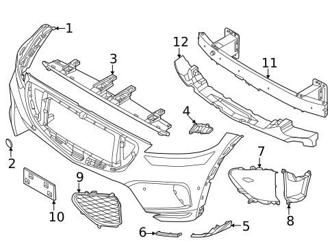 Bumper & Components - Front for 2025 Genesis GV70 #0
