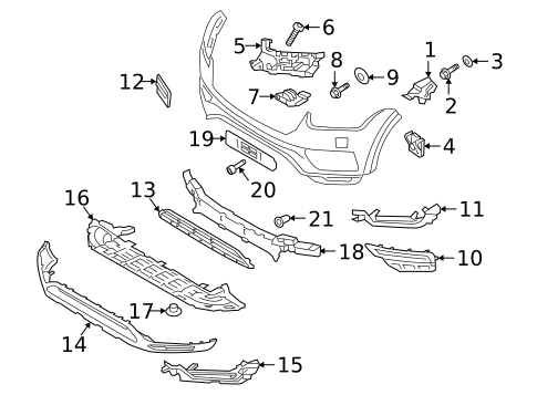 Bumper & Components - Front for 2023 Volvo XC90 #3