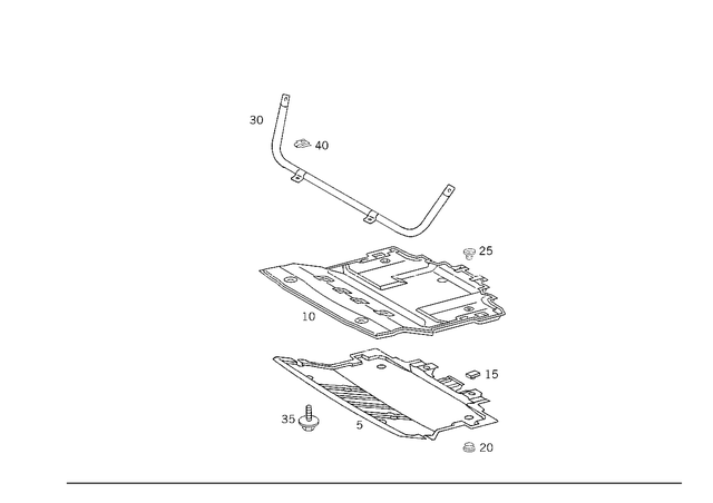 2025240001 - Chassis Sheet Metal: Protective Metal Sheet for Mercedes-Benz: C220, C230 Image image