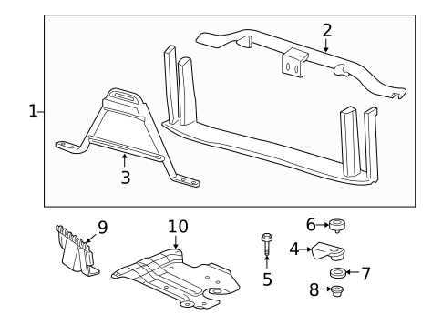 Radiator Support for 2007 Chevrolet Silverado 1500 Classic #1