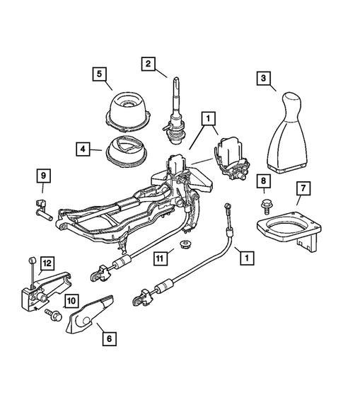 Gearshift Controls and Related Parts for 2008 Chrysler Crossfire #0