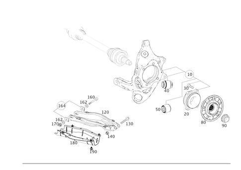 Rear Axle Suspension for 1999 Mercedes-Benz E300 #0