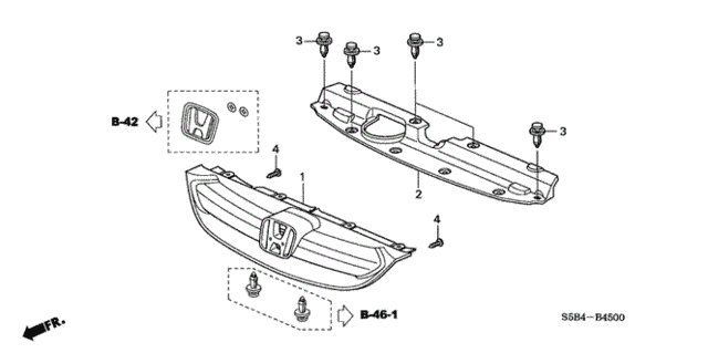 Front Grille for 2005 Honda Civic #0