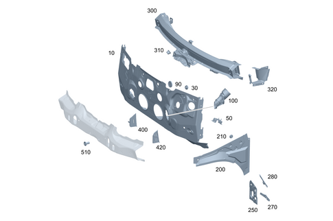 Firewall and Connecting Parts for 2025 Mercedes-Benz EQS 450 SUV #0
